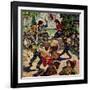 "Playing Cowboy", March 11, 1950-Amos Sewell-Framed Giclee Print