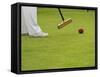 Playing Croquet, Devon, England-Peter Adams-Framed Stretched Canvas