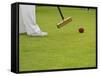 Playing Croquet, Devon, England-Peter Adams-Framed Stretched Canvas