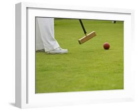 Playing Croquet, Devon, England-Peter Adams-Framed Photographic Print