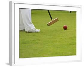 Playing Croquet, Devon, England-Peter Adams-Framed Photographic Print