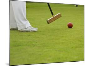 Playing Croquet, Devon, England-Peter Adams-Mounted Photographic Print