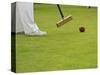 Playing Croquet, Devon, England-Peter Adams-Stretched Canvas