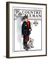 "Playing Detective," Country Gentleman Cover, March 3, 1923-Angus MacDonall-Framed Giclee Print