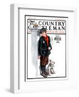 "Playing Detective," Country Gentleman Cover, March 3, 1923-Angus MacDonall-Framed Giclee Print