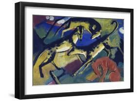 Playing Dogs, 1912-Franz Marc-Framed Giclee Print