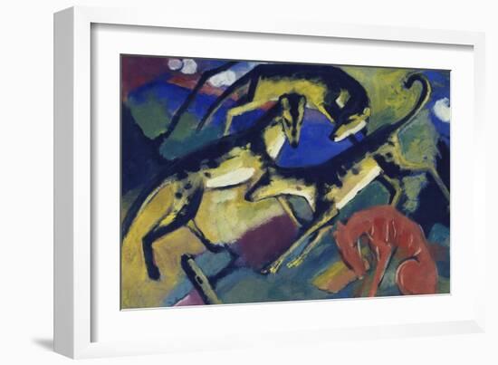 Playing Dogs, 1912-Franz Marc-Framed Giclee Print