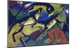 Playing Dogs, 1912-Franz Marc-Mounted Giclee Print