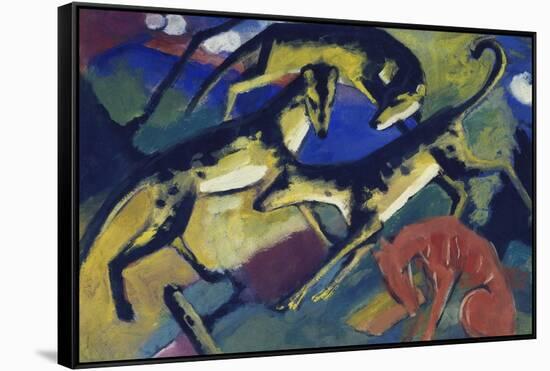 Playing Dogs, 1912-Franz Marc-Framed Stretched Canvas