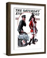 "Playing Dress-Up," Saturday Evening Post Cover, April 12, 1924-Frederic Stanley-Framed Giclee Print