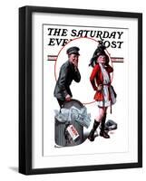 "Playing Dress-Up," Saturday Evening Post Cover, April 12, 1924-Frederic Stanley-Framed Giclee Print