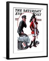 "Playing Dress-Up," Saturday Evening Post Cover, April 12, 1924-Frederic Stanley-Framed Giclee Print