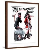 "Playing Dress-Up," Saturday Evening Post Cover, April 12, 1924-Frederic Stanley-Framed Giclee Print