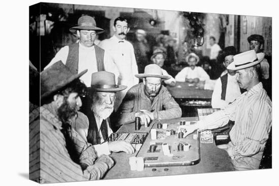 Playing Faro in a Saloon at Morenci, Arizona Territory, 1895-American Photographer-Stretched Canvas