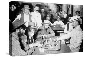 Playing Faro in a Saloon at Morenci, Arizona Territory, 1895-American Photographer-Stretched Canvas