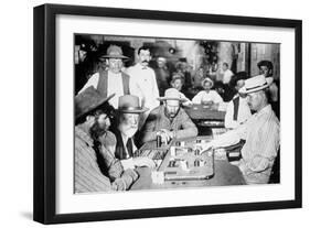 Playing Faro in a Saloon at Morenci, Arizona Territory, 1895-American Photographer-Framed Photographic Print