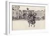 Playing Football in Florence-Pat Nicolle-Framed Giclee Print