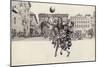 Playing Football in Florence-Pat Nicolle-Mounted Giclee Print