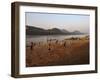 Playing Football on the Banks of the Mekong River, Luang Prabang, Laos, Indochina-Andrew Mcconnell-Framed Photographic Print