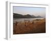 Playing Football on the Banks of the Mekong River, Luang Prabang, Laos, Indochina-Andrew Mcconnell-Framed Photographic Print