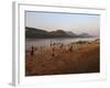 Playing Football on the Banks of the Mekong River, Luang Prabang, Laos, Indochina-Andrew Mcconnell-Framed Photographic Print