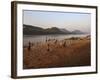 Playing Football on the Banks of the Mekong River, Luang Prabang, Laos, Indochina-Andrew Mcconnell-Framed Photographic Print