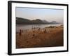 Playing Football on the Banks of the Mekong River, Luang Prabang, Laos, Indochina-Andrew Mcconnell-Framed Photographic Print