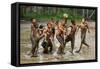 Playing Football-Angela Muliani Hartojo-Framed Stretched Canvas