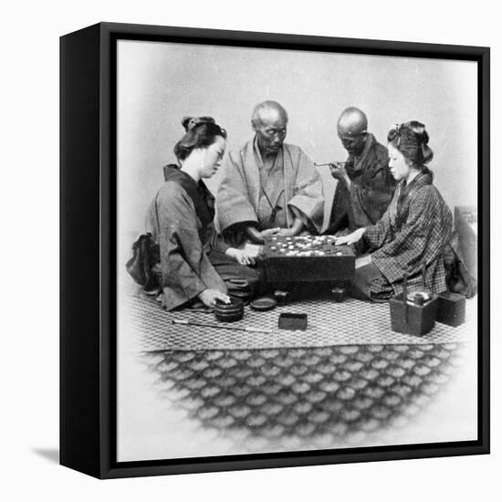 Playing Go, C.1860s-Felice Beato-Framed Stretched Canvas