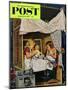 "Playing House" Saturday Evening Post Cover, January 31, 1953-Stevan Dohanos-Mounted Giclee Print