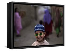 Playing in an Alley of Islamabad, Pakistan-null-Framed Stretched Canvas
