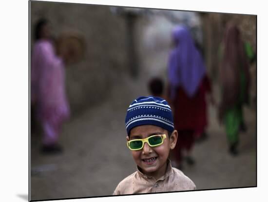 Playing in an Alley of Islamabad, Pakistan-null-Mounted Photographic Print