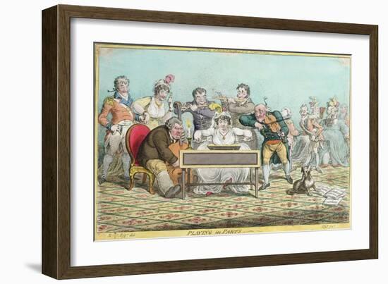 Playing in Parts, Etched by James Gillray (1757-1815) Published by Hannah Humphrey in 1801-Brownlow North-Framed Giclee Print