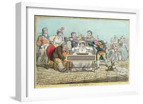 Playing in Parts, Etched by James Gillray (1757-1815) Published by Hannah Humphrey in 1801-Brownlow North-Framed Giclee Print