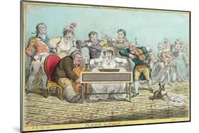 Playing in Parts, Etched by James Gillray (1757-1815) Published by Hannah Humphrey in 1801-Brownlow North-Mounted Giclee Print