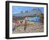 Playing in the Sand, Llandudno, 2010-Andrew Macara-Framed Giclee Print