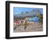 Playing in the Sand, Llandudno, 2010-Andrew Macara-Framed Giclee Print