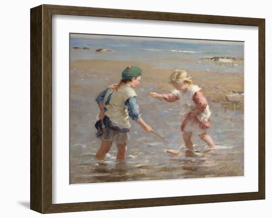 Playing in the Shallows-William Marshall Brown-Framed Giclee Print