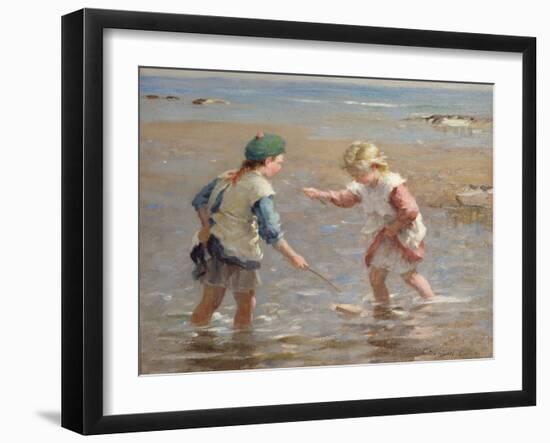 Playing in the Shallows-William Marshall Brown-Framed Giclee Print