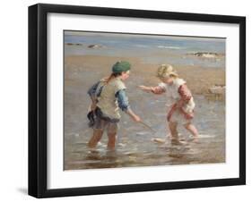 Playing in the Shallows-William Marshall Brown-Framed Giclee Print