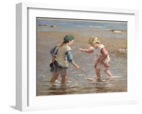 Playing in the Shallows-William Marshall Brown-Framed Giclee Print