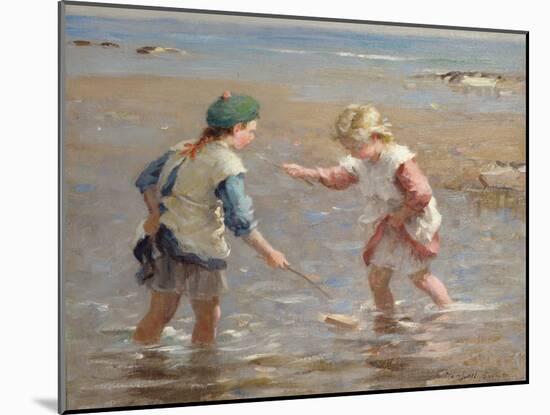 Playing in the Shallows-William Marshall Brown-Mounted Giclee Print