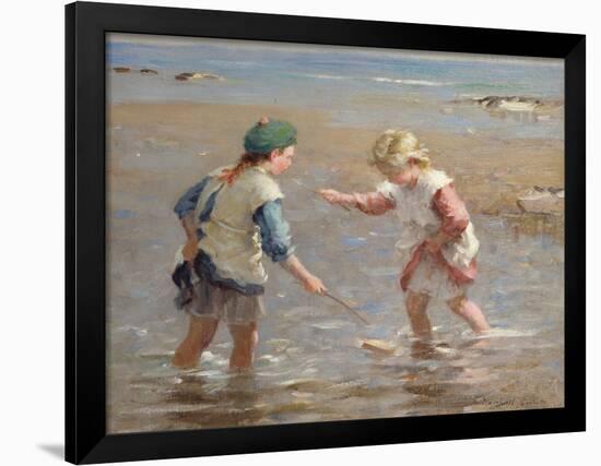 Playing in the Shallows-William Marshall Brown-Framed Giclee Print
