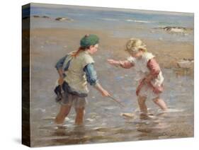Playing in the Shallows-William Marshall Brown-Stretched Canvas