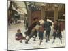 Playing in the Snow, 1875-Herbert William Weekes-Mounted Giclee Print