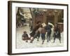 Playing in the Snow, 1875-Herbert William Weekes-Framed Giclee Print