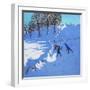 Playing in the Snow Youlgrave, Derbyshire, 2016-Andrew Macara-Framed Giclee Print