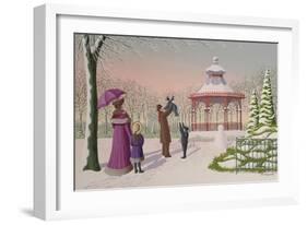 Playing in the Snow-Peter Szumowski-Framed Giclee Print