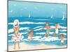 Playing in the Surf - Jack & Jill-Ann Eshner-Mounted Giclee Print