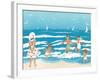 Playing in the Surf - Jack & Jill-Ann Eshner-Framed Giclee Print